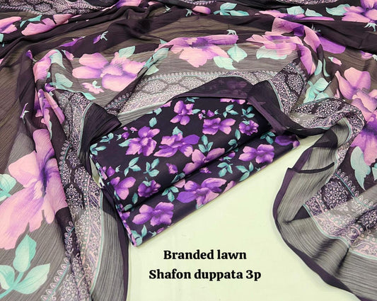 Lawn 3PC β Chiffon Dupatta β D-105